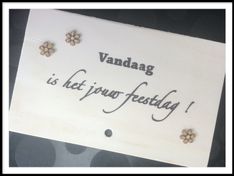 Houten wenskaart feestdag