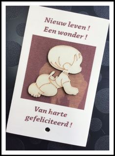 Houten wenskaart wonder
