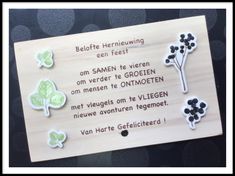 Houten wenskaart belofte hernieuwing, communie