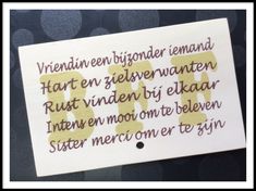 Houten wenskaart vriendin