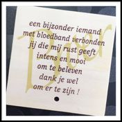 Houten wenskaart broer