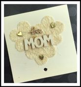 Houten wenskaart moederdag love