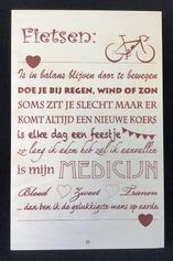 Muurplaat Fietsen
