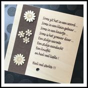 Houten wenskaart sterkte