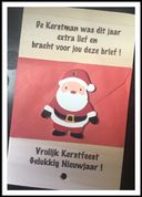 Houten wenskaart met centenenvelopje