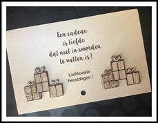 Kerstkaart met cadeautjes