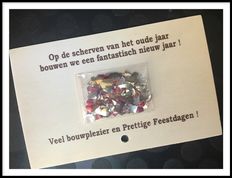 kerstkaart met scherven