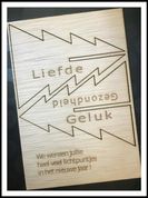 kerstkaart met zelf te maken kerstboom