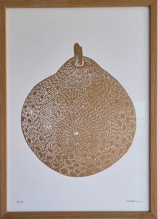 Nr. 28: Round Pear Gold&White