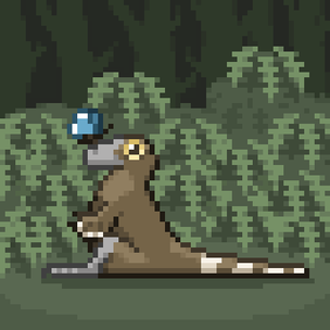 Raptor and butterfly