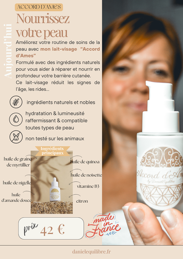 lait visage accord d'ames créé par danielequilibre