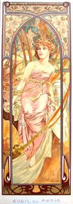 Eveil du matin (d'après Mucha) - 140x50