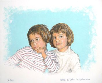 Anna Inès quatre ans - 55x46