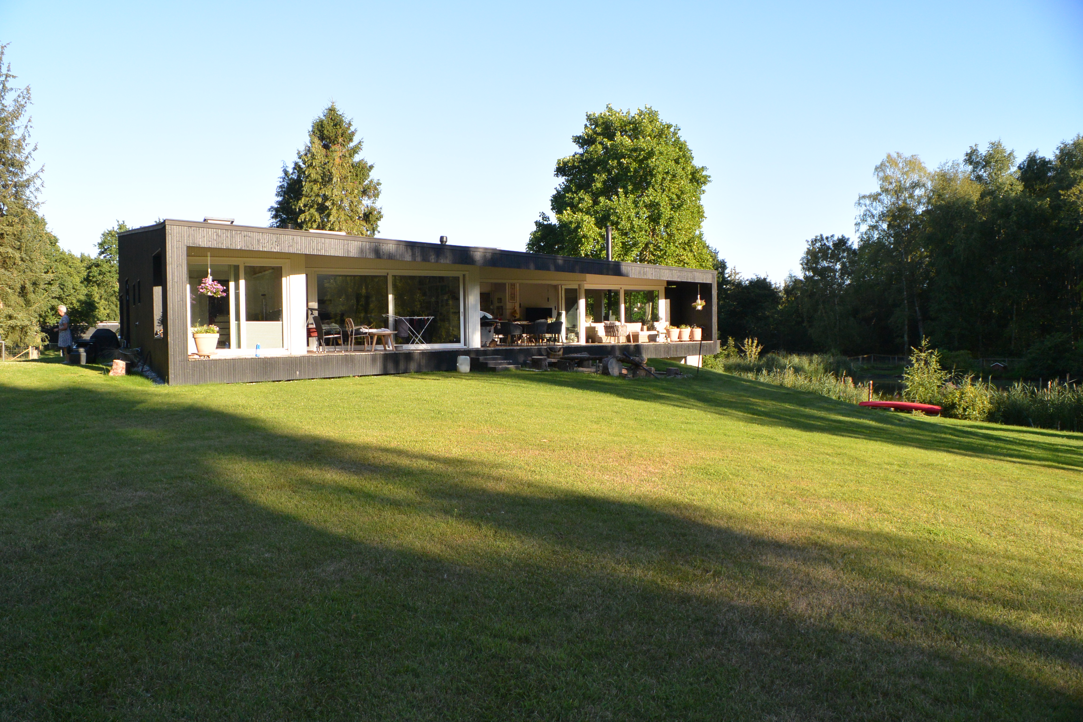 villa Sondrup natur skov sø vilde dyr terasse nybyggeri