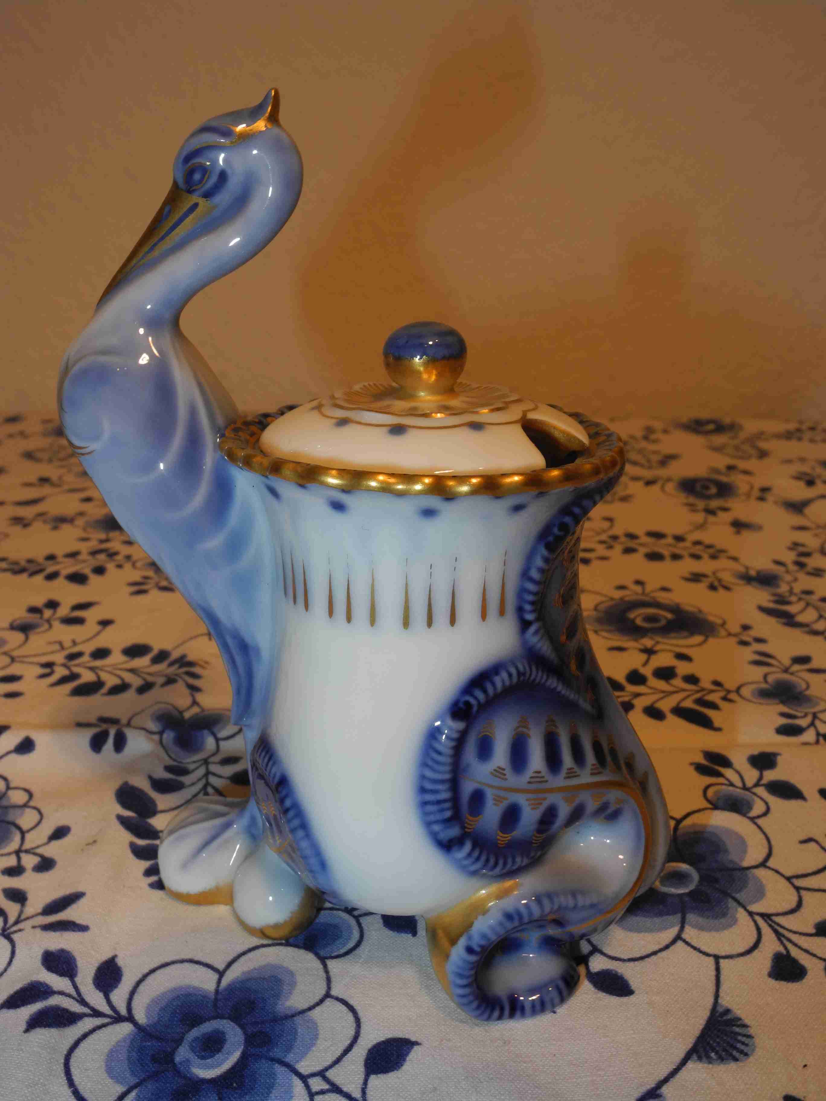 Heron Mustard Pot