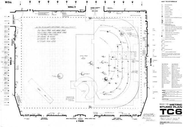 Plan of the 'Moonscape and asteroid' stage

