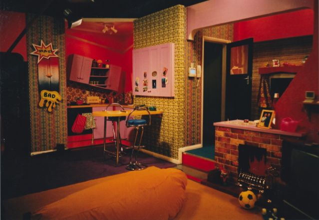 The Kitchenette - which later had a ceiling hatch up to the Loft set