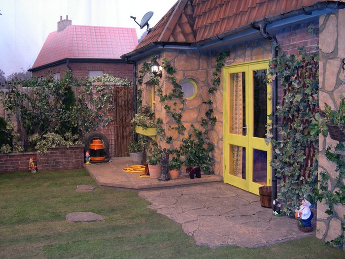 Out to the garden - real turf laid every week!