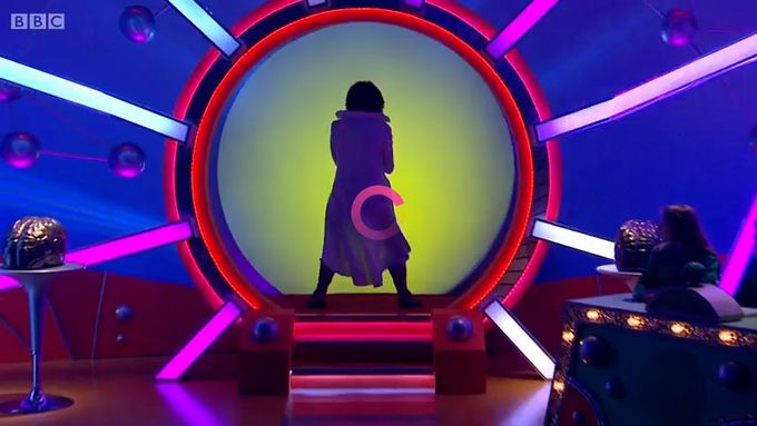 A brief section of the intro showing the illuminated variations of the 'chopsticks'
