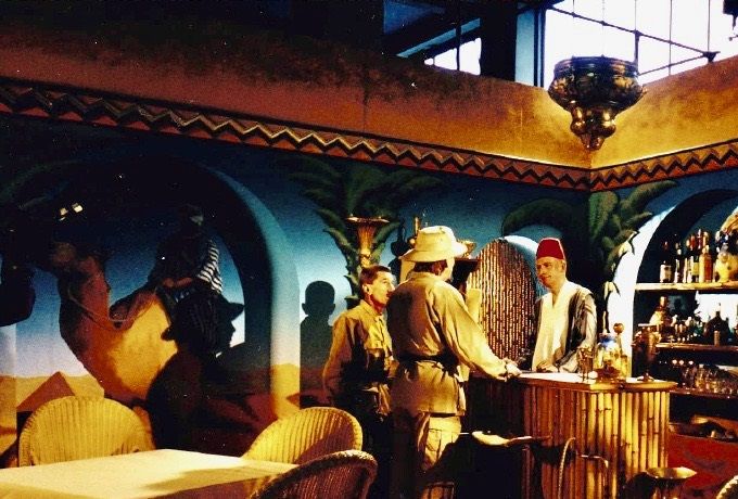 The painted camel rider wall was a thin crust that broke through in a cloud of dust!