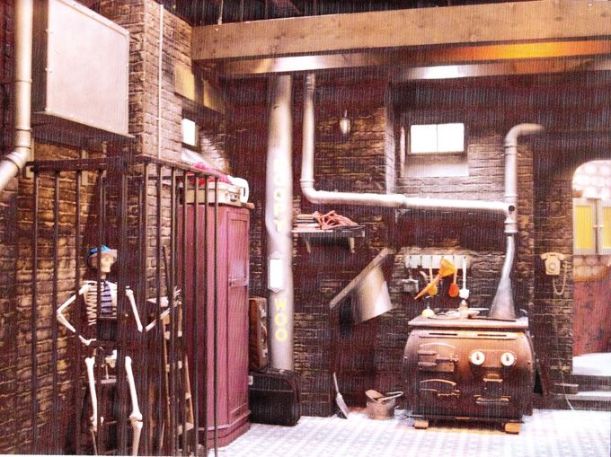 The left hand side of The Basement with Tim Bailey's nicely made boiler stove