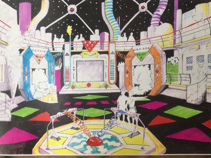 Original sketch of main game area
