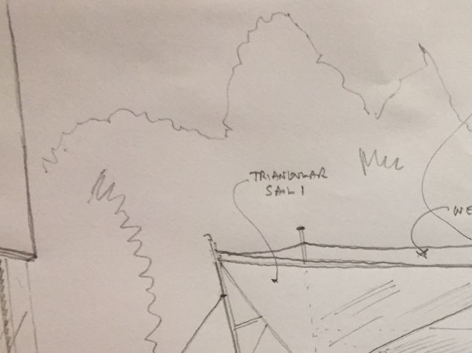Exterior sketch outside 'Breeze' studio