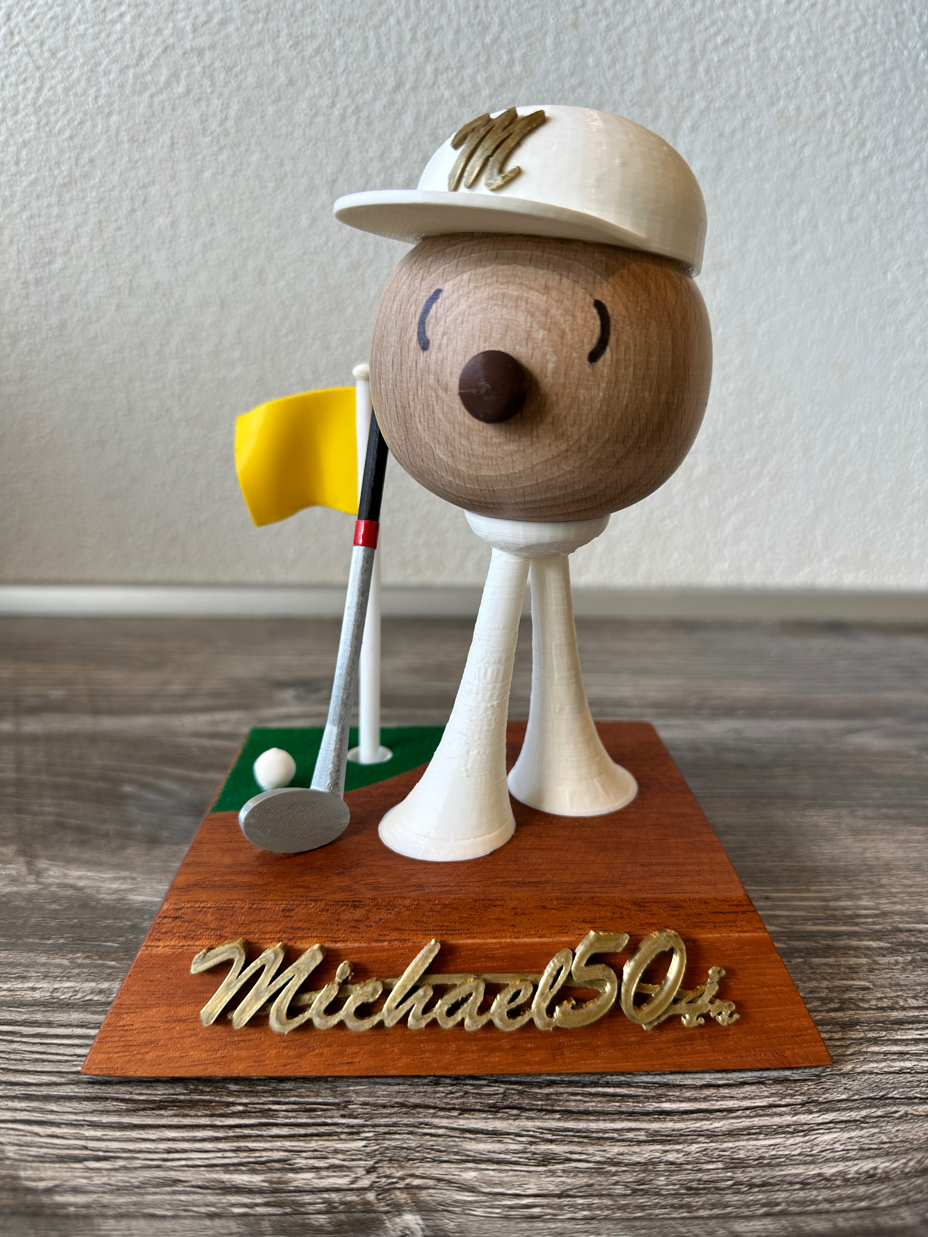 Figur Golfspiller Træ