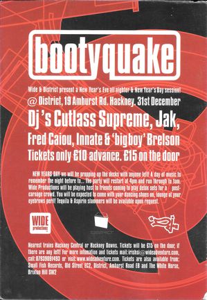 2001/12/31 Bootyquake @ District (Back)