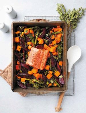 Traybake met geroosterde groenten