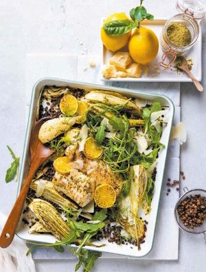 Traybake met kabeljauw