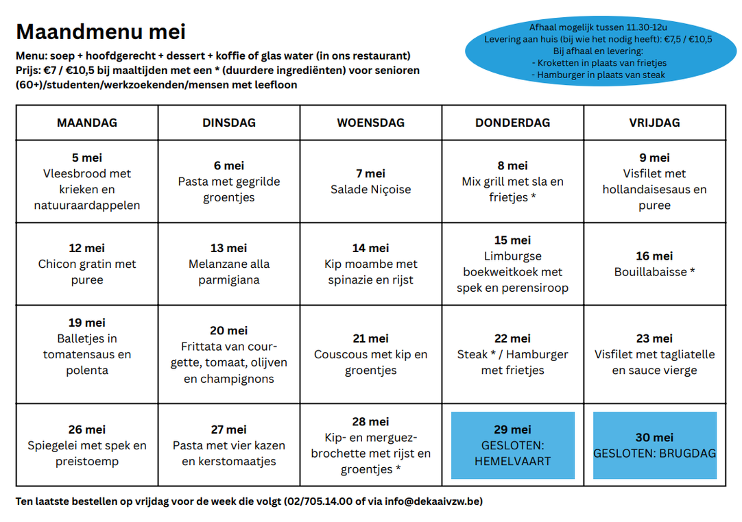 Maandmenu