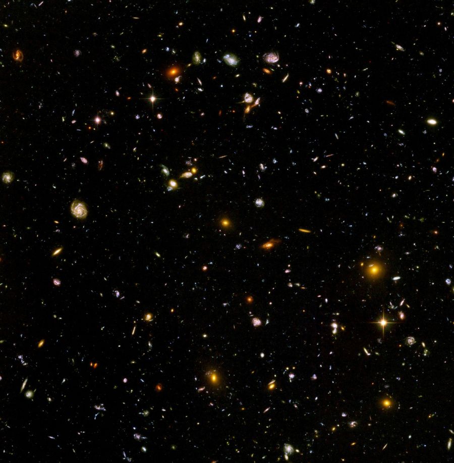 Quelques centaines de centaines de milliards d'étoiles pour commencer: le Hubble deep field.