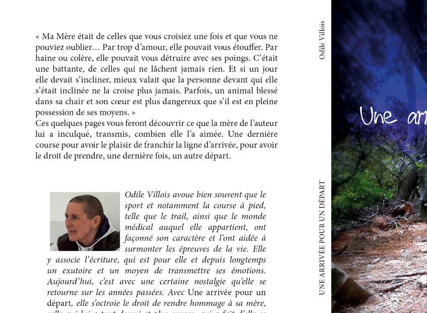 

Je me devais de rendre hommage à ma mère. Je l'ai fait en y associant toute la beauté de la Forêt de Fontainebleau et la passion pour la course à pieds ... Humilité et ténacité s'y mélangent ...

Livre disponible chez EDILIVRE.COM, AMAZON.FR, FNAC.COM, CHAPITRE.COM et chez votre libraire sur commande. Disponible au format numérique chez EDILIVRE.COM
Egalement disponible par envoi à domicile (me contacter)