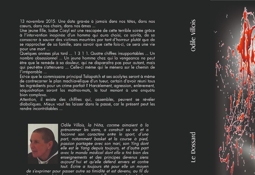 
ROMAN POLICIER

Qui ne se souvient pas de cette date tragique ? Certainement pas les personnages de ce nouveau roman policier. L'équipe du Commissaire principal TALAPATCH devra user de tout son professionnalisme pour mener à bien une enquête dans un contexte très particulier...

Ouvrage disponible chez EDILIVRE mon éditeur (livre papier et numérique), AMAZON, FNAC, CHAPITRE.COM … chez votre libraire sur commande et nouveau, possible livraison à domicile !