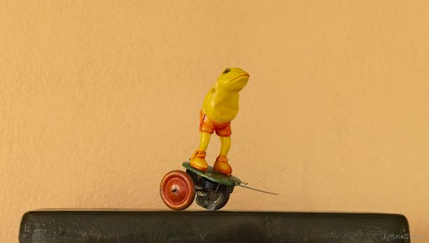 På kaminen frosk