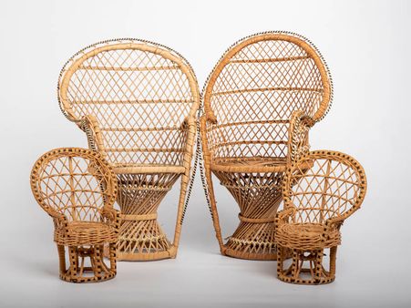 Ensemble fauteuil Emmanuelle miniature (pour décoration)