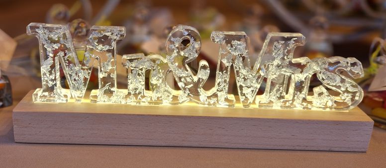 Lettre en époxy lumineuse 