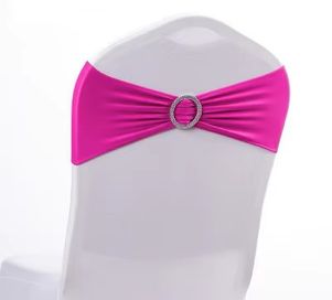 Bandeau de chaise fushia en spandex