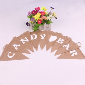 Guirlande  "Candy Bar" en toile de jute