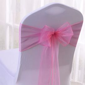 Noeud en organza fushia