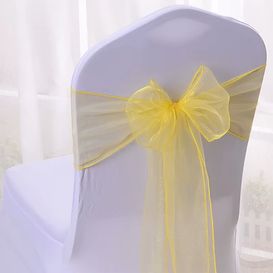 Noeud en organza jaune