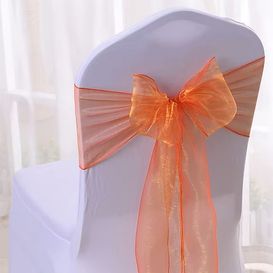 Noeud en organza orange