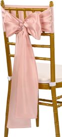 Noeud en satin blush pink