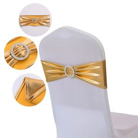 Bandeau de chaise doré en spandex