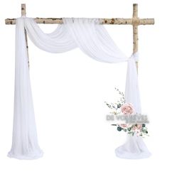 Voilage blanc en mousseline de soie