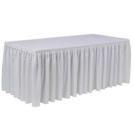 Jupe de table blanche en polyester