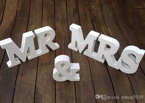 Lettres en bois "Mr & Mrs"