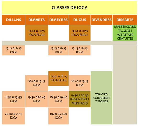 Classes de Ioga
