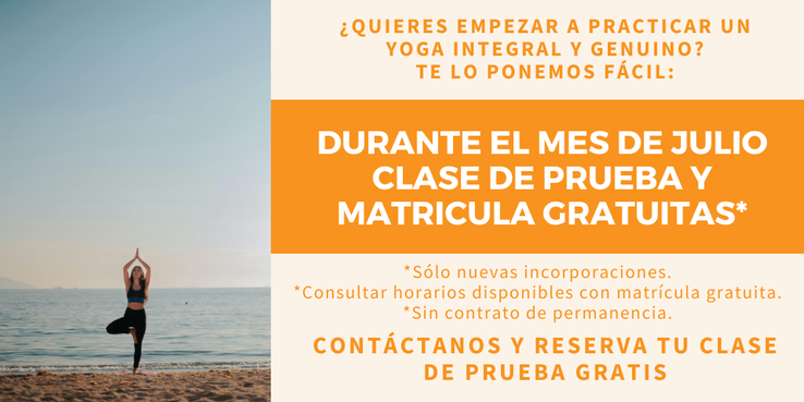 Durante el mes de mayo clase de prueba y matrícula gratuita*